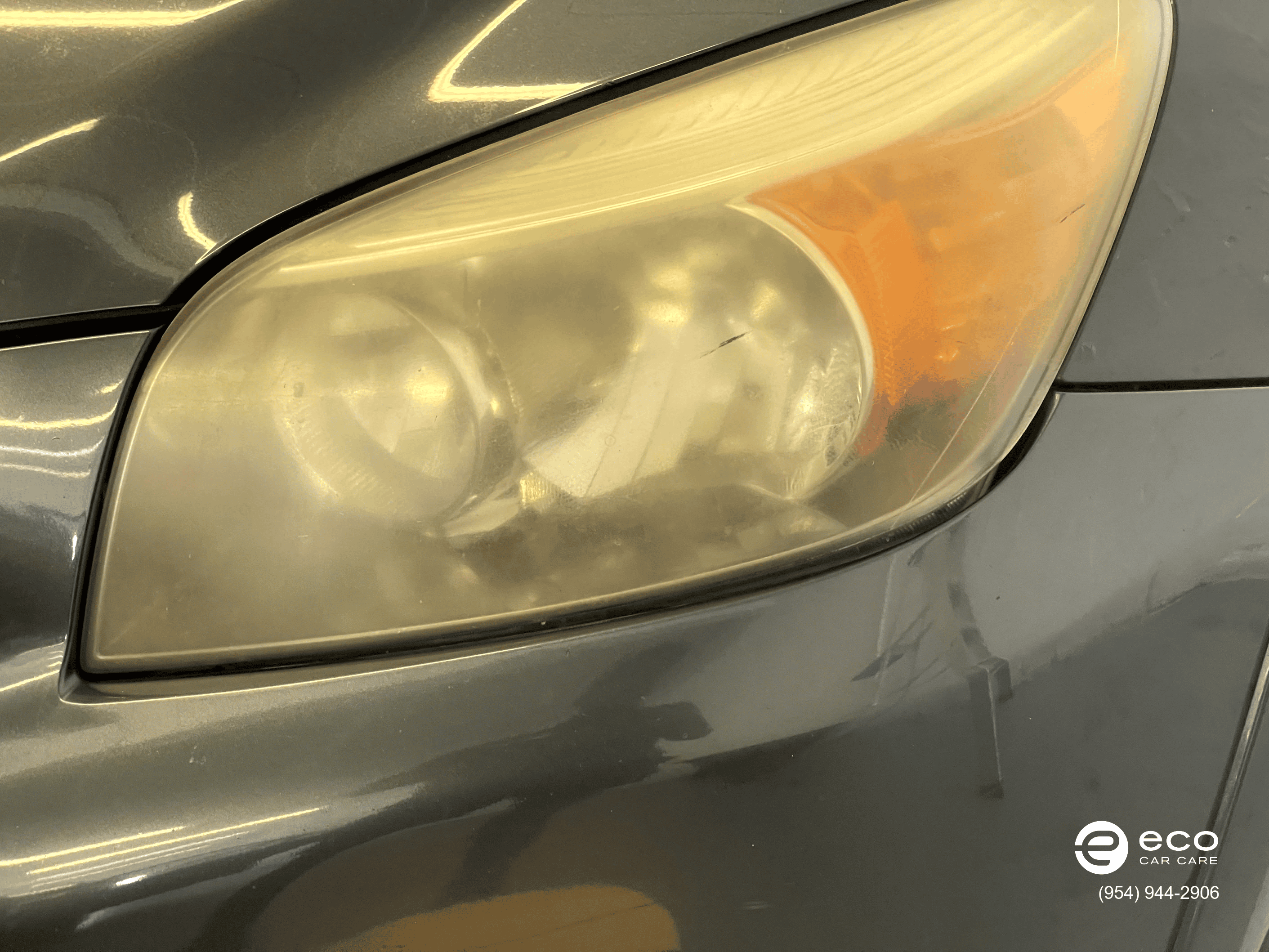 peeling headlight correction and restoration ceramic coating protection