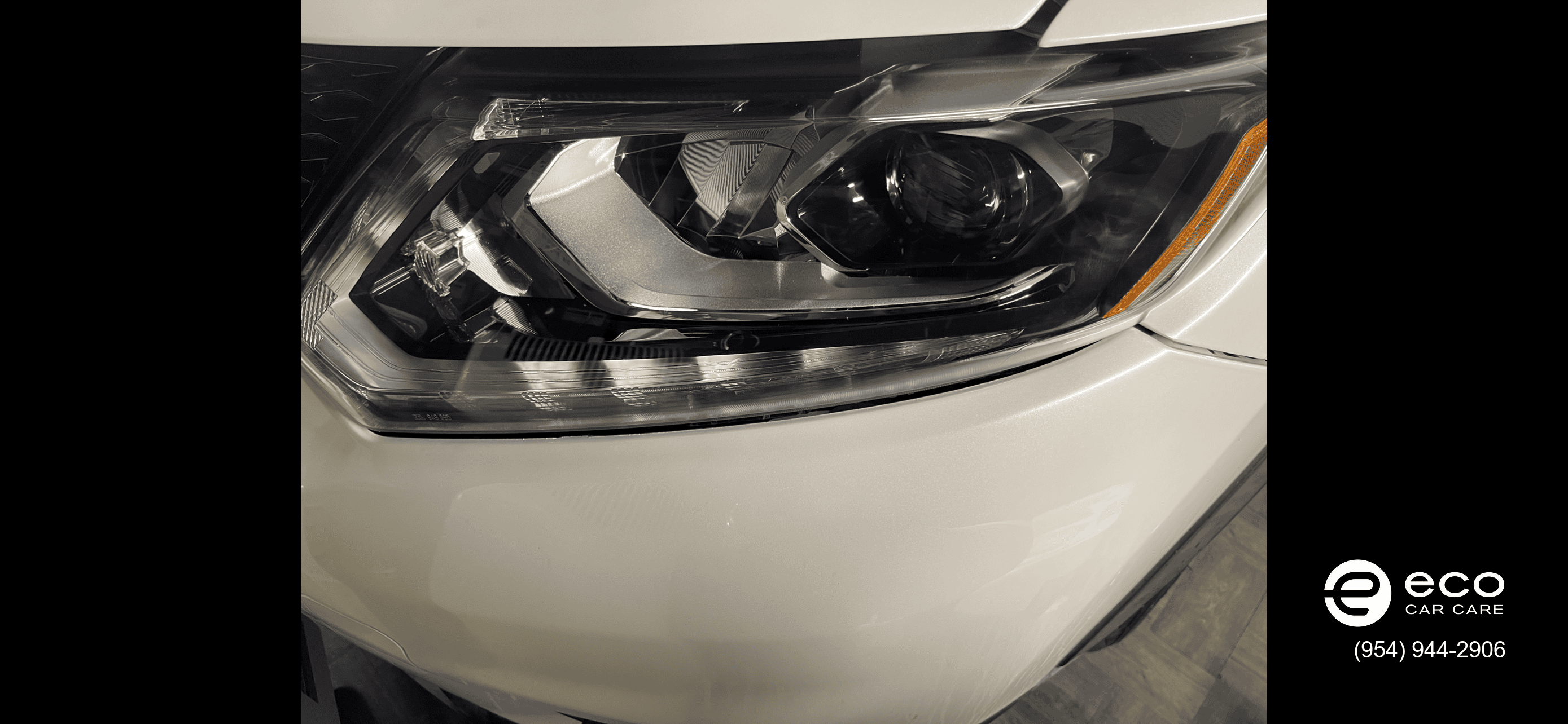 peeling headlight correction and restoration paint protection film