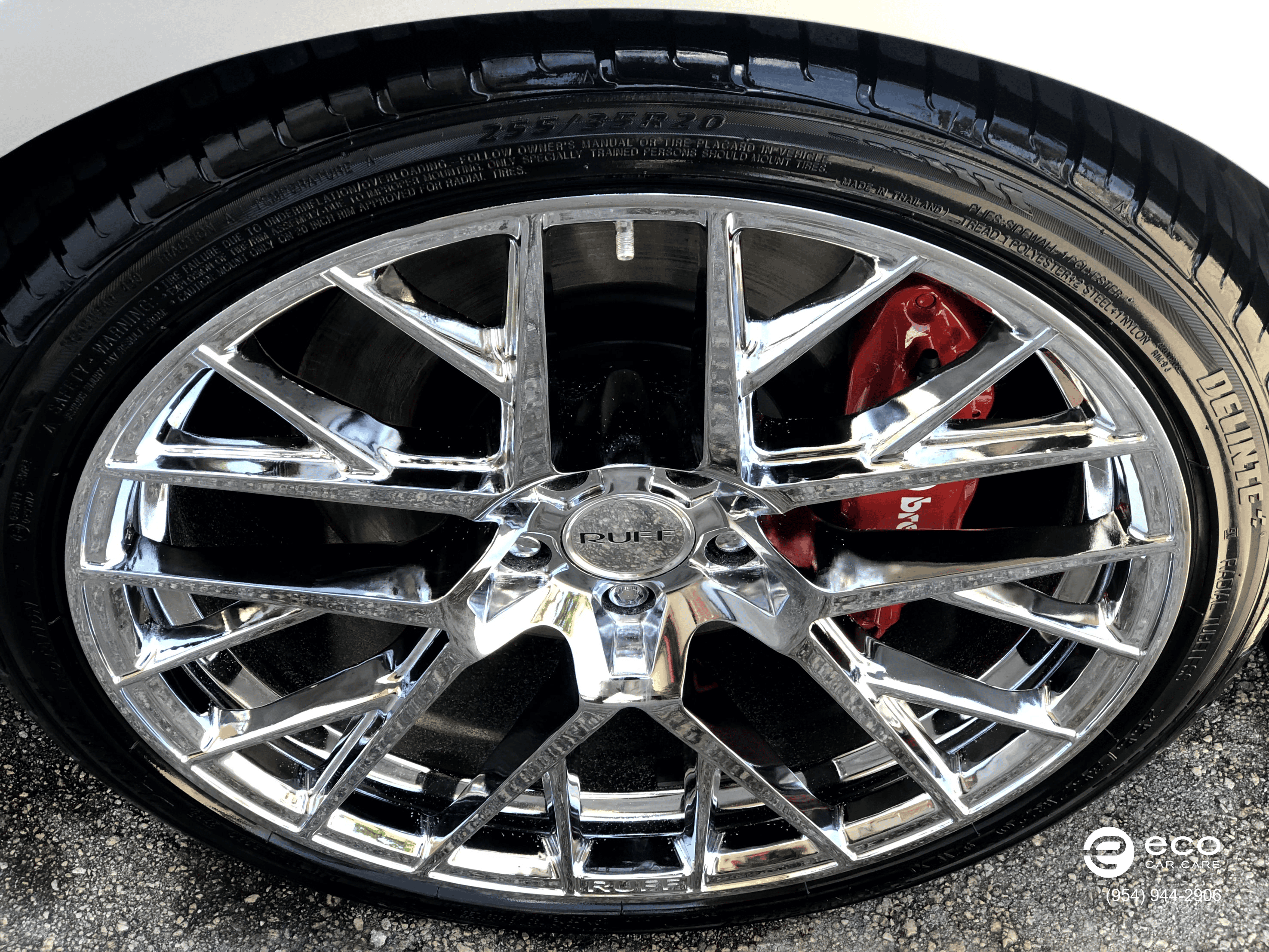 Chrome polishing for sedans Exterior only
